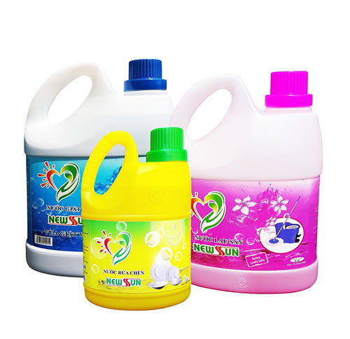 Combo NewSun: Rửa chén 1,5L+Nước giặt 4L+Lau sàn 4L